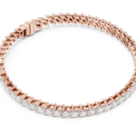 14K Solid Gold Lab Diamond Bracelet, Rose Gold, view 2