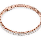 14K Solid Gold Lab Diamond Bracelet, Rose Gold, view 2