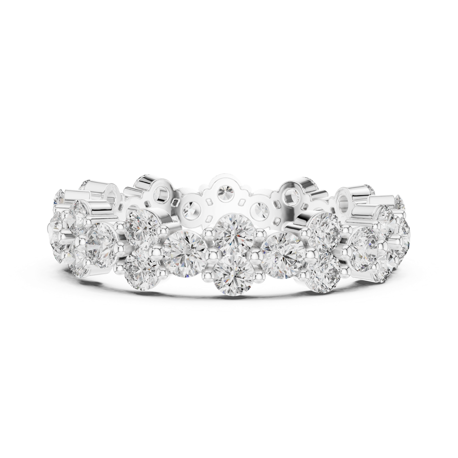 Gold Ring DDLR-210, White Gold, view 3
