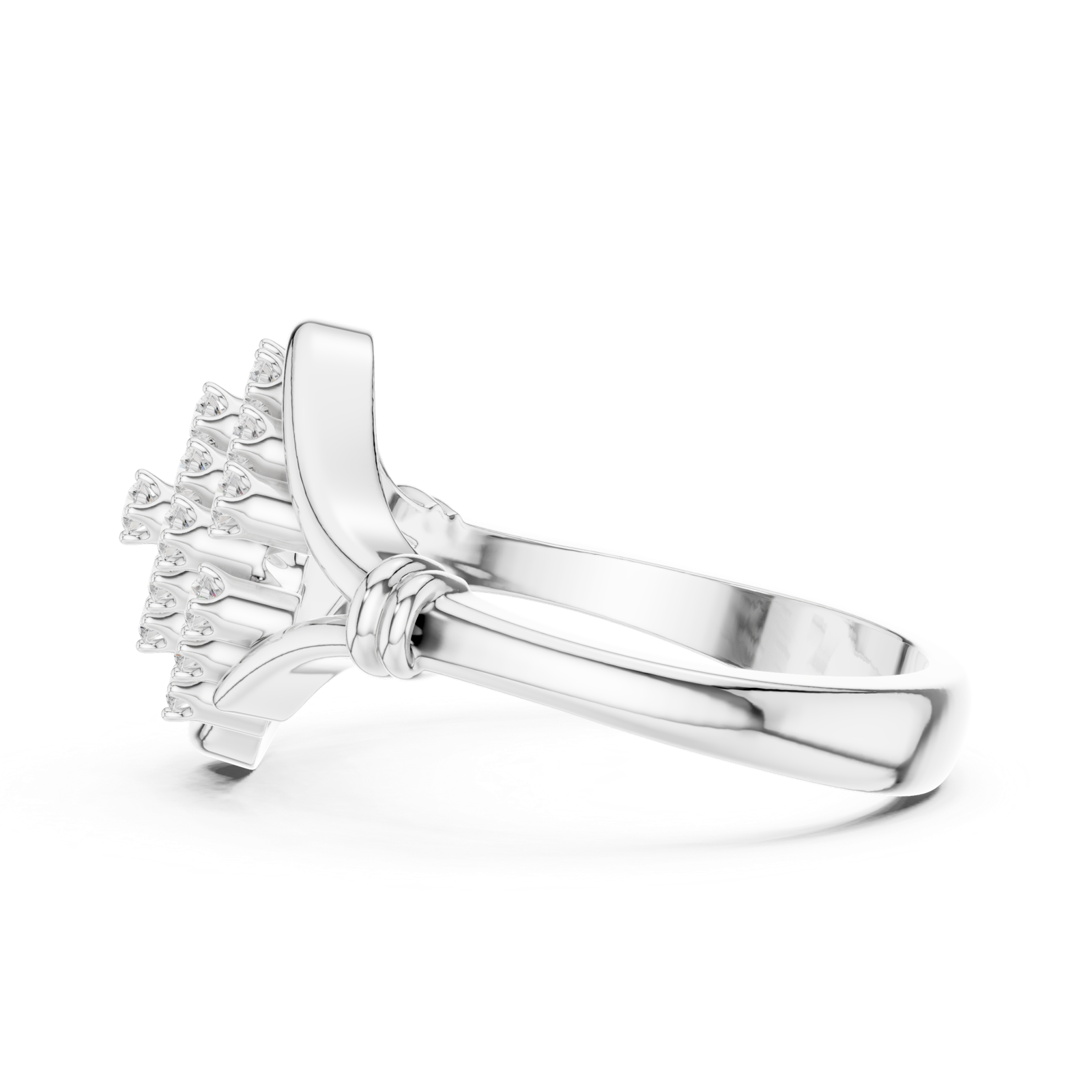 Gold Ring DDLR-760, White Gold, view 3