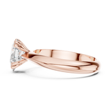 Gold Jewelry L36-8, Pear center stone, Rose Gold, view 3