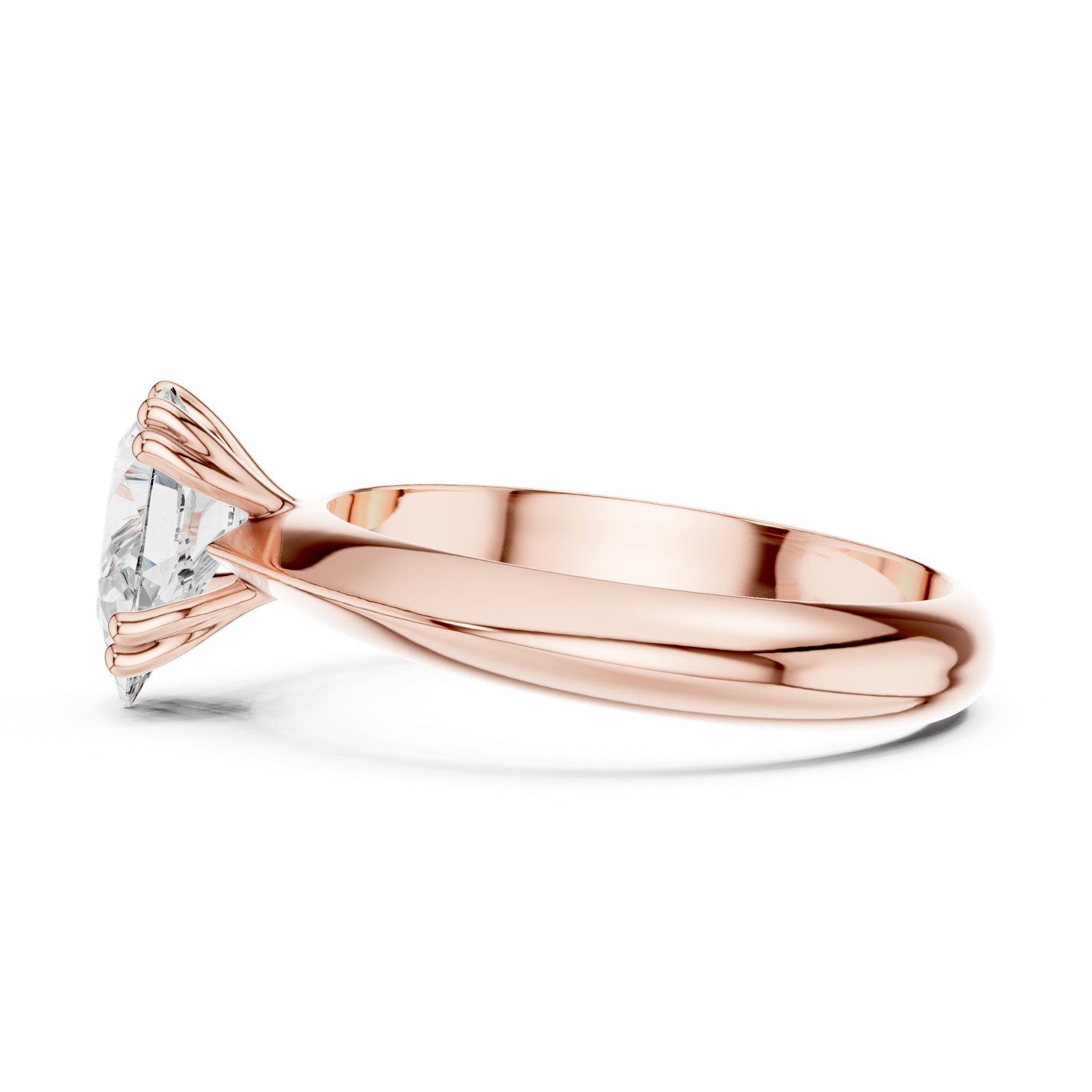 Gold Jewelry L36-8, Pear center stone, Rose Gold, view 3