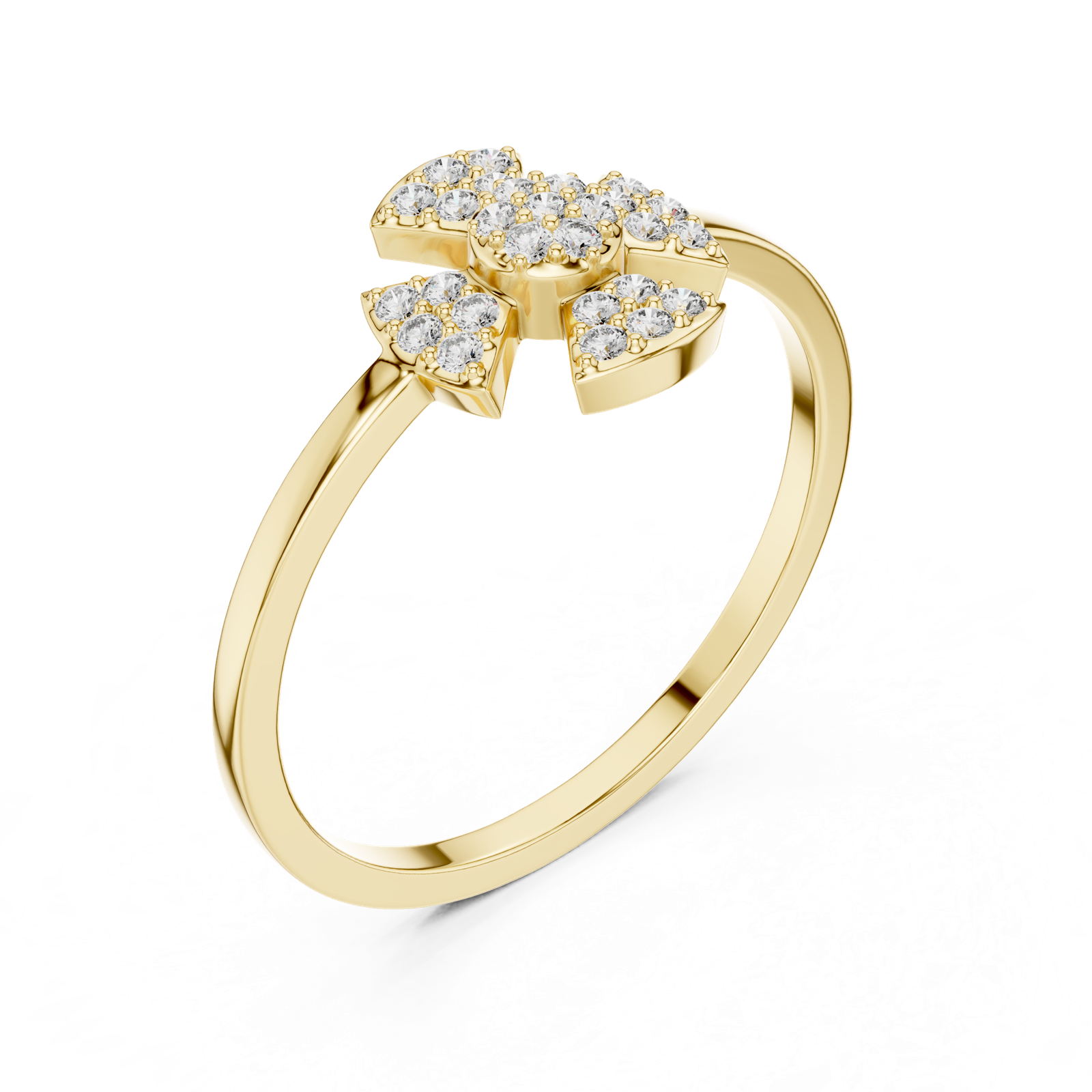 Gold Ring DR-6320, Yellow Gold, view 2