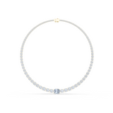14K Solid Gold Lab Diamond Tennis Necklace, Yellow Gold