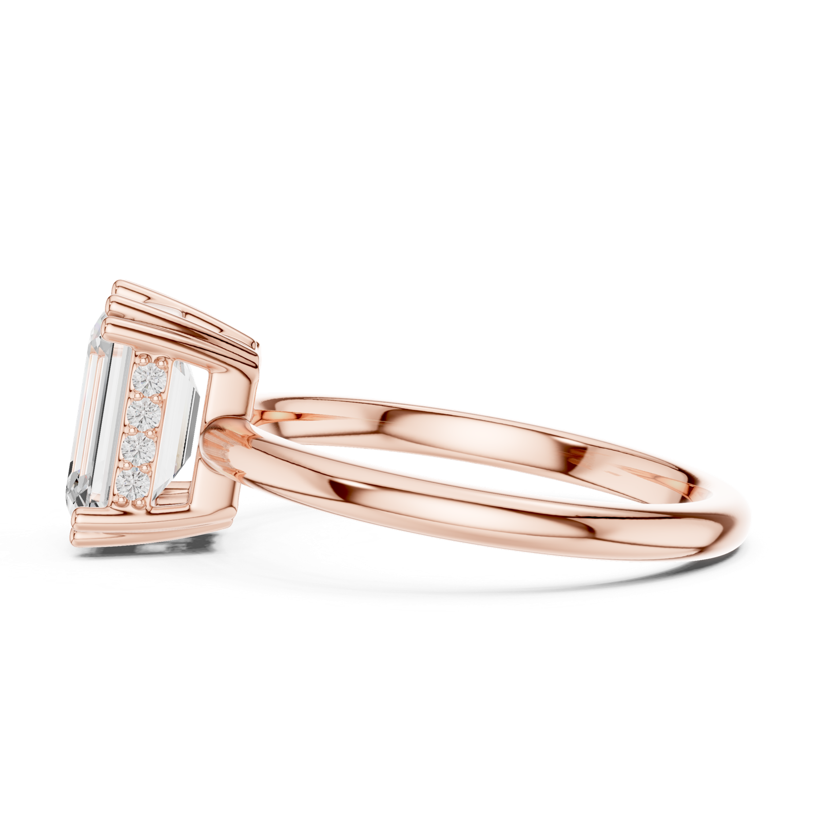 Gold Ring DDLR-925, Rose Gold, view 3