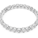 14K Solid Gold Lab Diamond Bracelet, White Gold, view 2