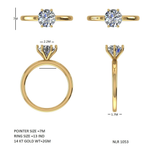 Gold Ring DDLR-689, Yellow Gold, view 50