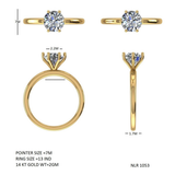 Gold Ring DDLR-689, Yellow Gold, view 50