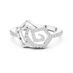 Gold Ring LR-01 (55), White Gold, view 4