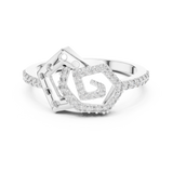 Gold Ring LR-01 (55), White Gold, view 4