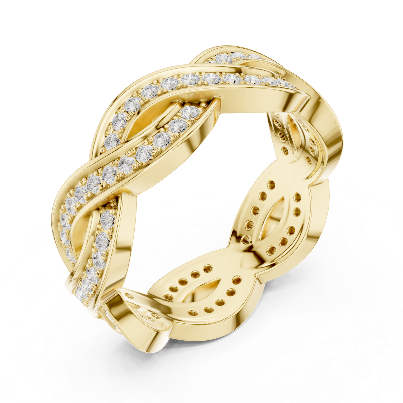 Gold Ring DDLR-465, Yellow Gold, view 2