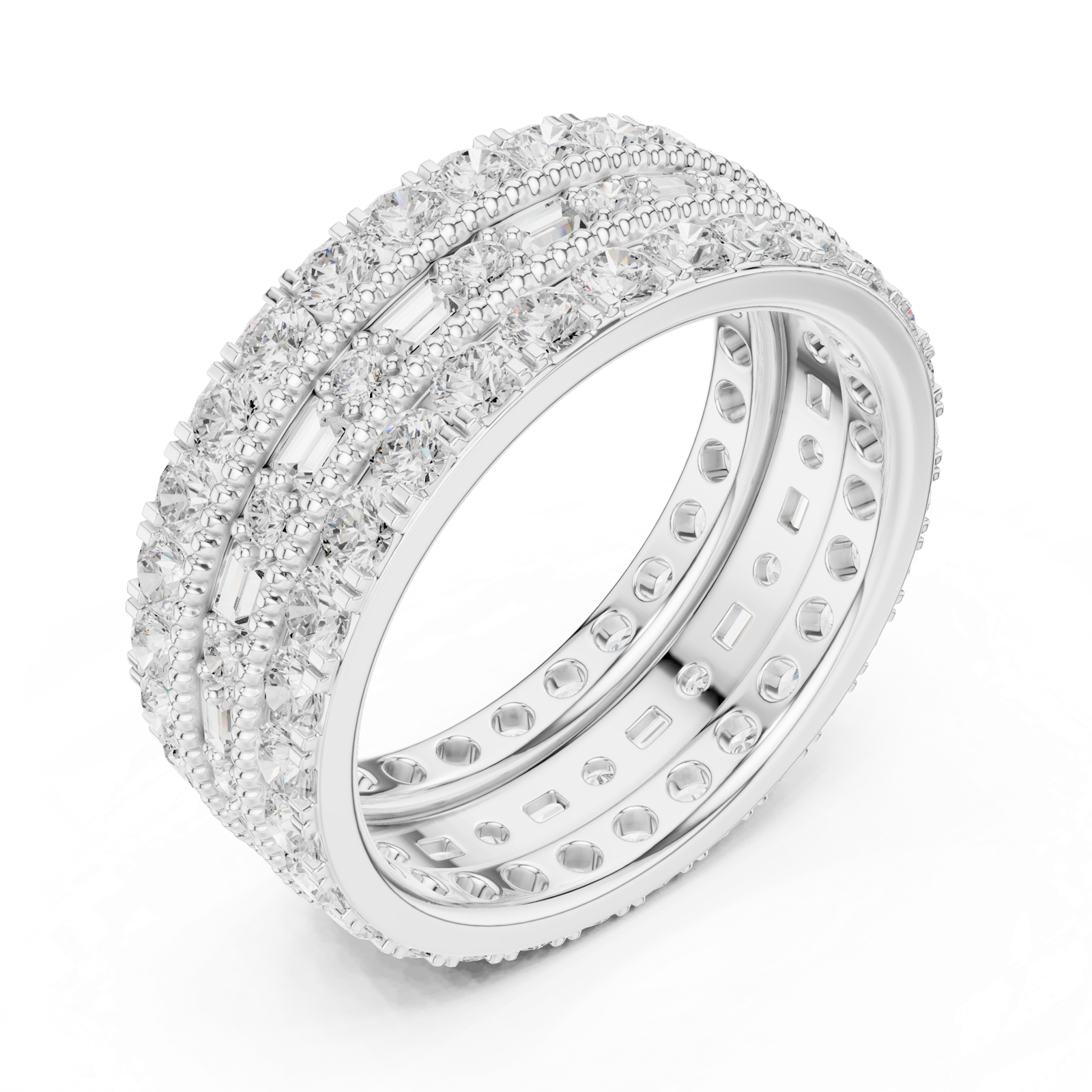 Gold Ring DDLR-369, White Gold, view 2