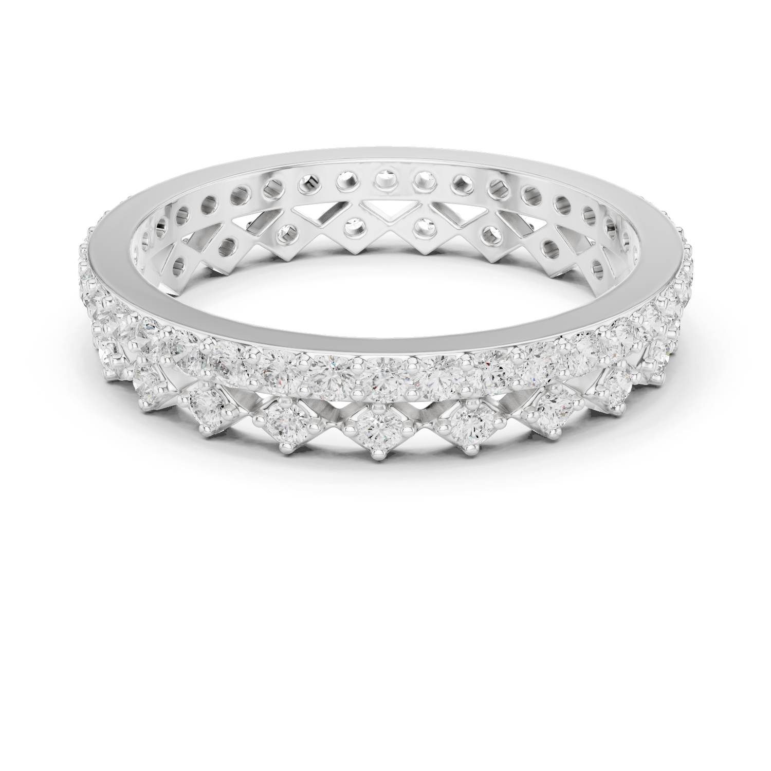 Gold Ring R41, White Gold