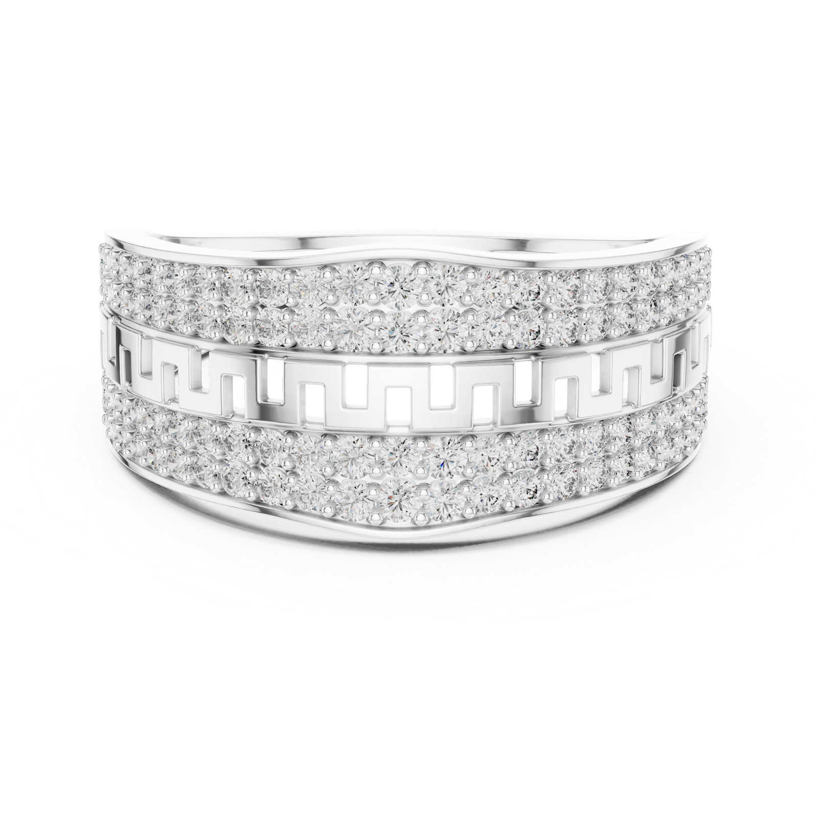 Gold Ring LR-01 (16), White Gold, view 4