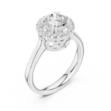 Gold Ring DDLR-649, White Gold, view 2