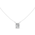 Gold Jewelry DDPO-001, Radiant center stone, White Gold, view 4