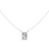 Gold Jewelry DDPO-001, Radiant center stone, White Gold, view 4