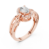 Gold Ring DDLR-494, Rose Gold, view 2