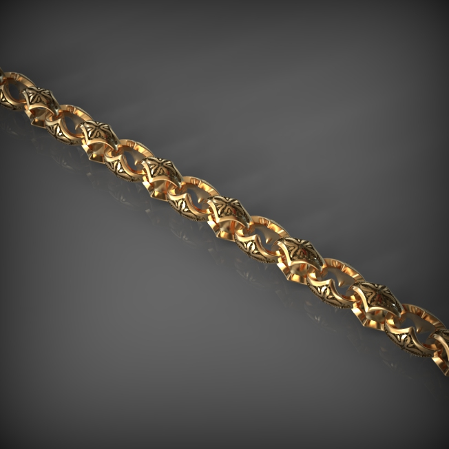 14K Solid Gold Men's Figaro Chain Necklace, Yellow Gold