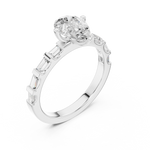 Gold Ring DDLR-1095, White Gold, view 2
