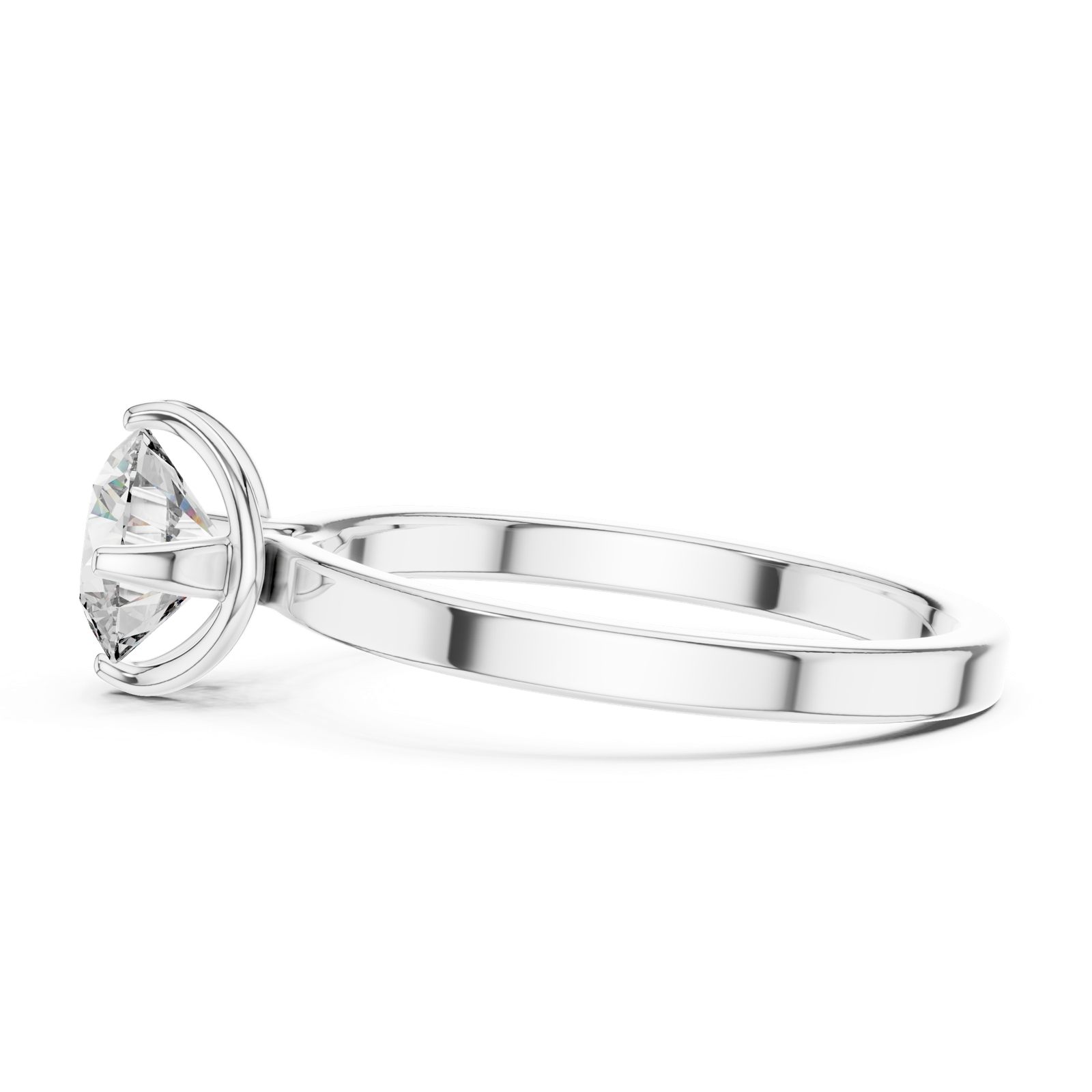 Gold Ring LR-0018, White Gold, view 3