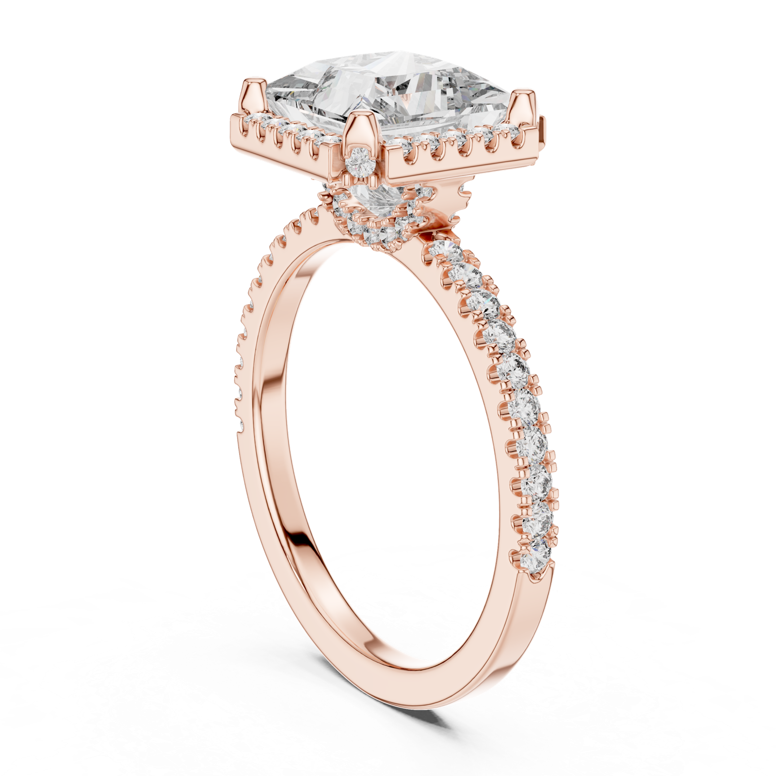 Gold Ring DDLR-057, Rose Gold, view 1
