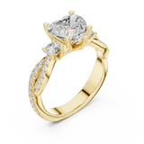 Gold Ring DDLR-1034, Yellow Gold, view 2