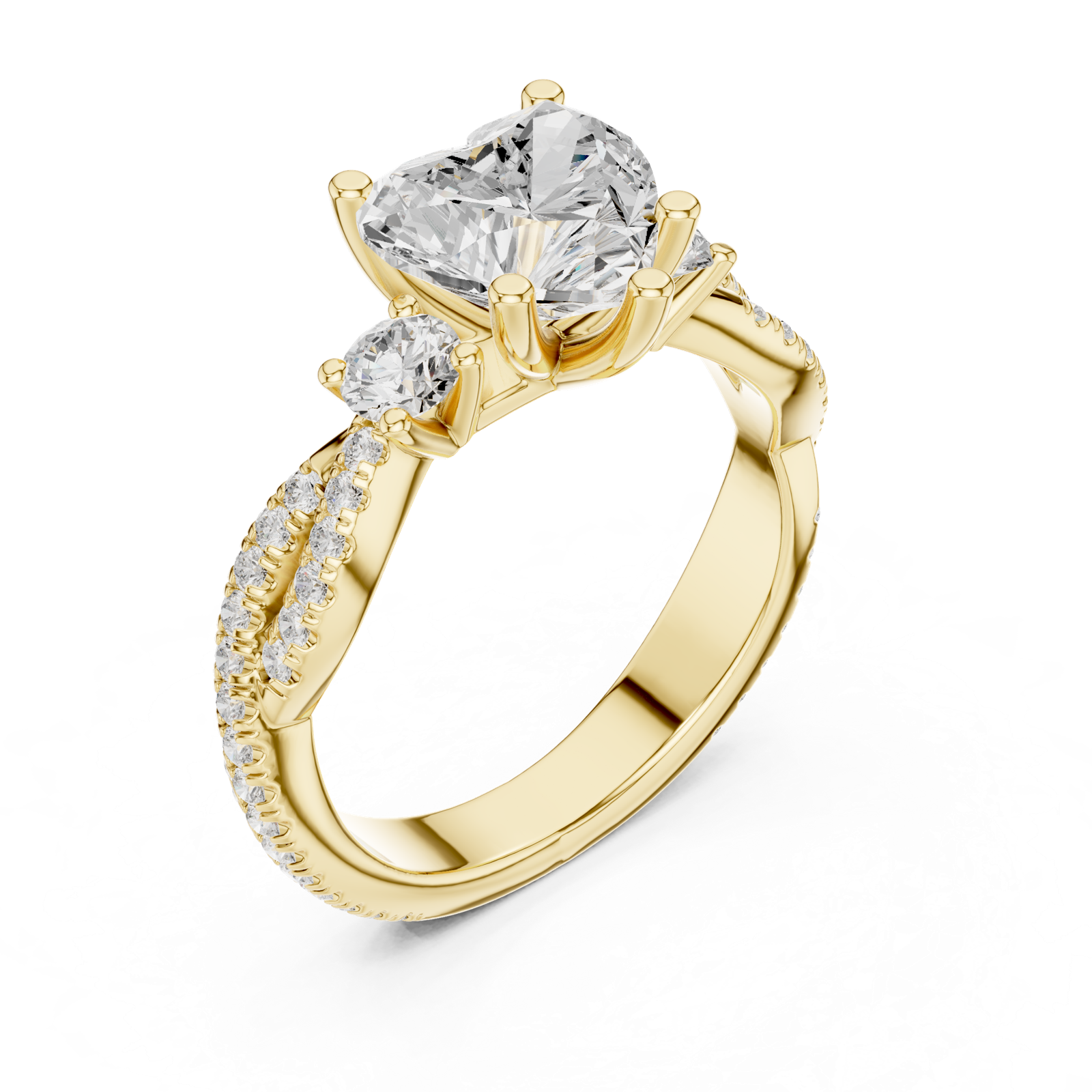 Gold Ring DDLR-1034, Yellow Gold, view 2