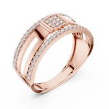 Gold Ring LR-01 (22), Rose Gold, view 2