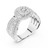 Gold Ring 19-120008L, White Gold, view 2
