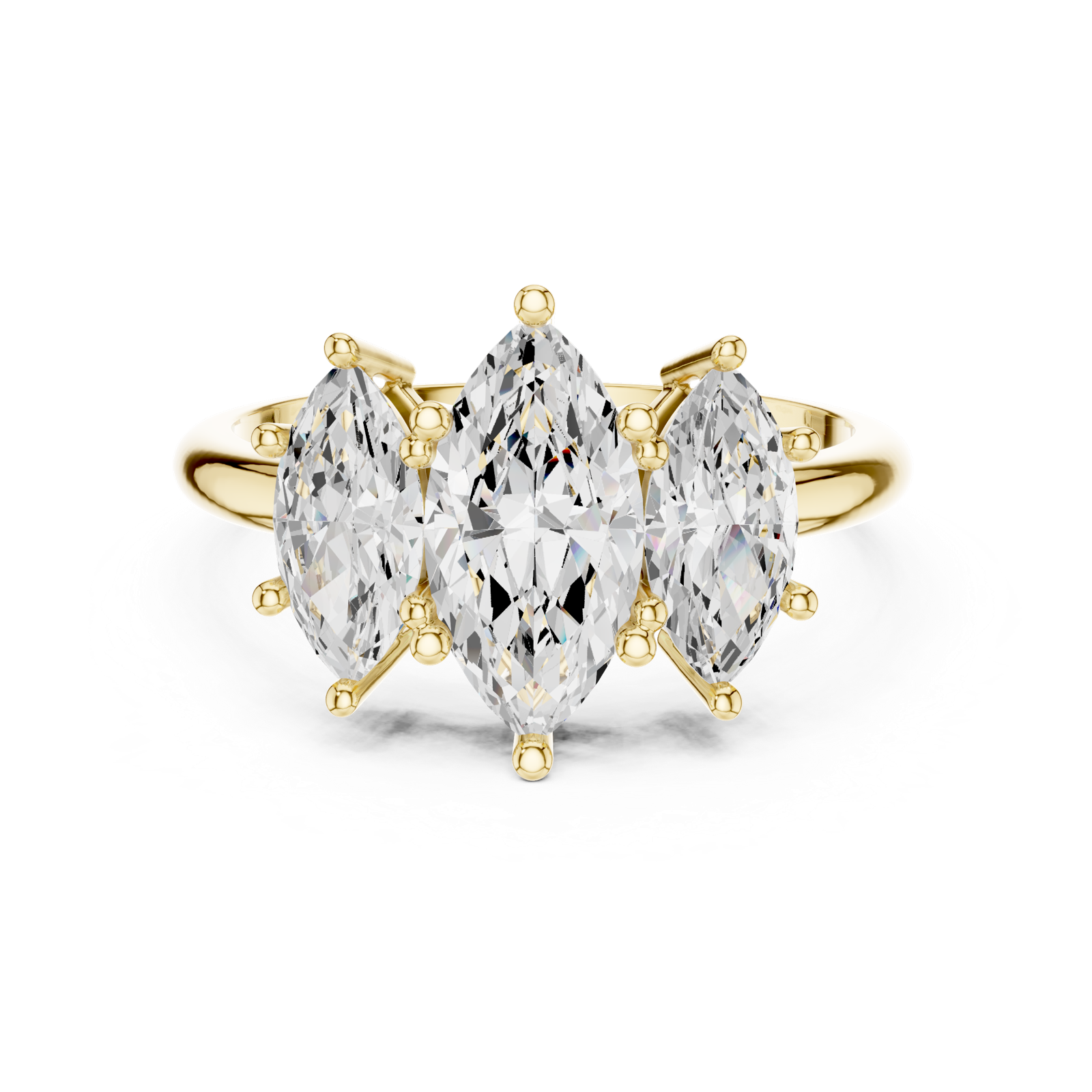 Gold Ring DDLR-1106, Yellow Gold, view 4