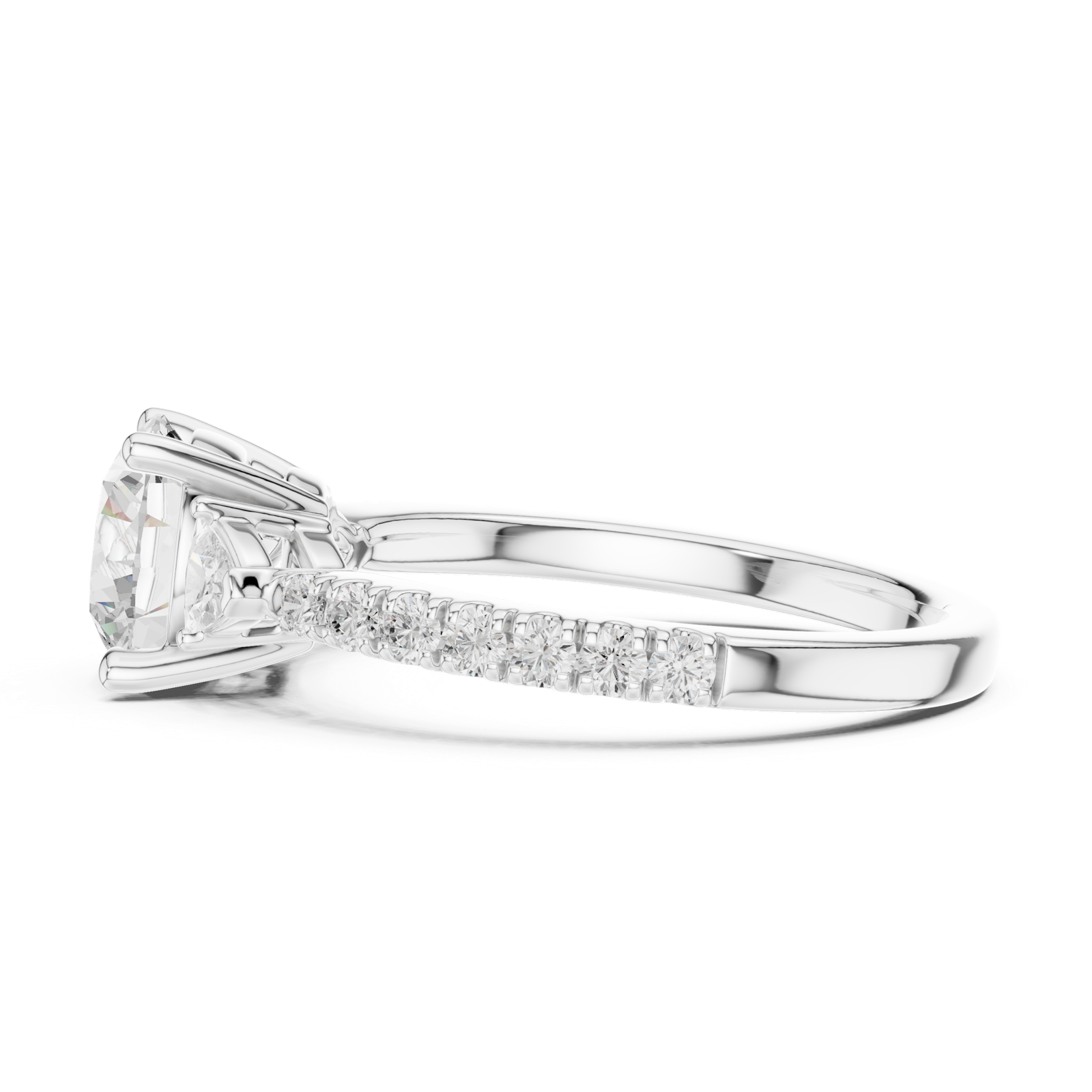 Gold Ring DDLR-897, White Gold, view 3