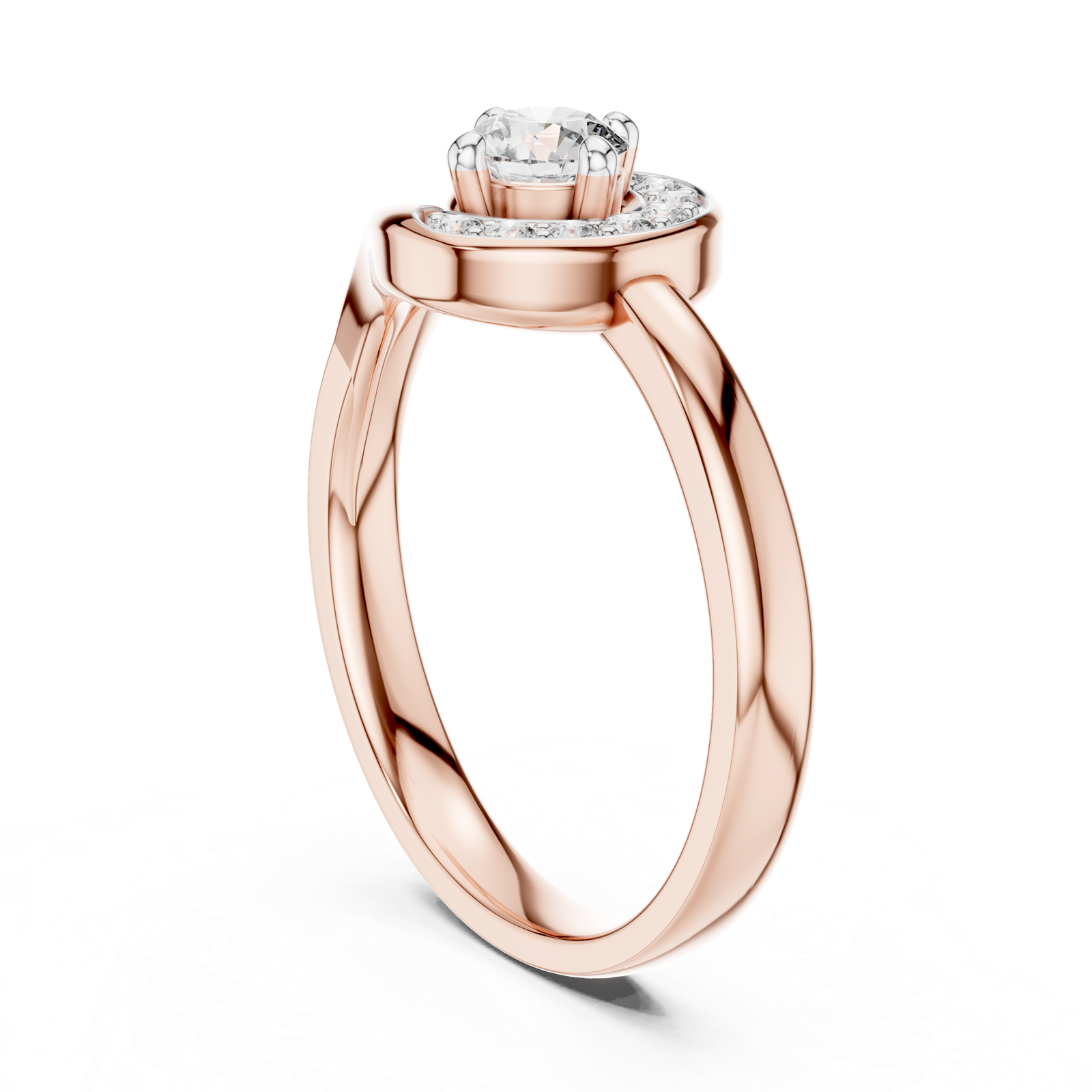 Gold Ring 12-10007@L, Rose Gold, view 1