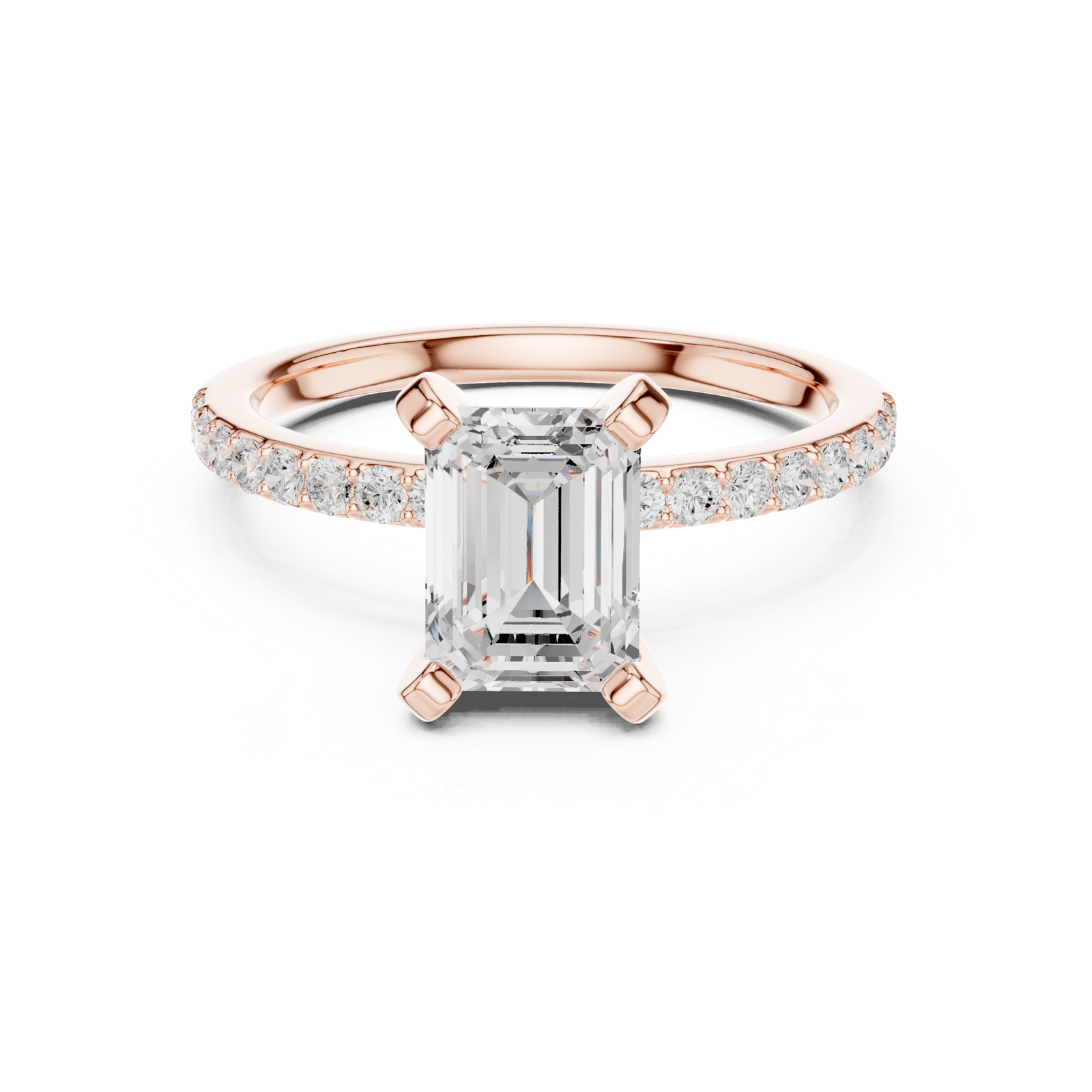 Gold Ring DDLR-886, Rose Gold, view 4