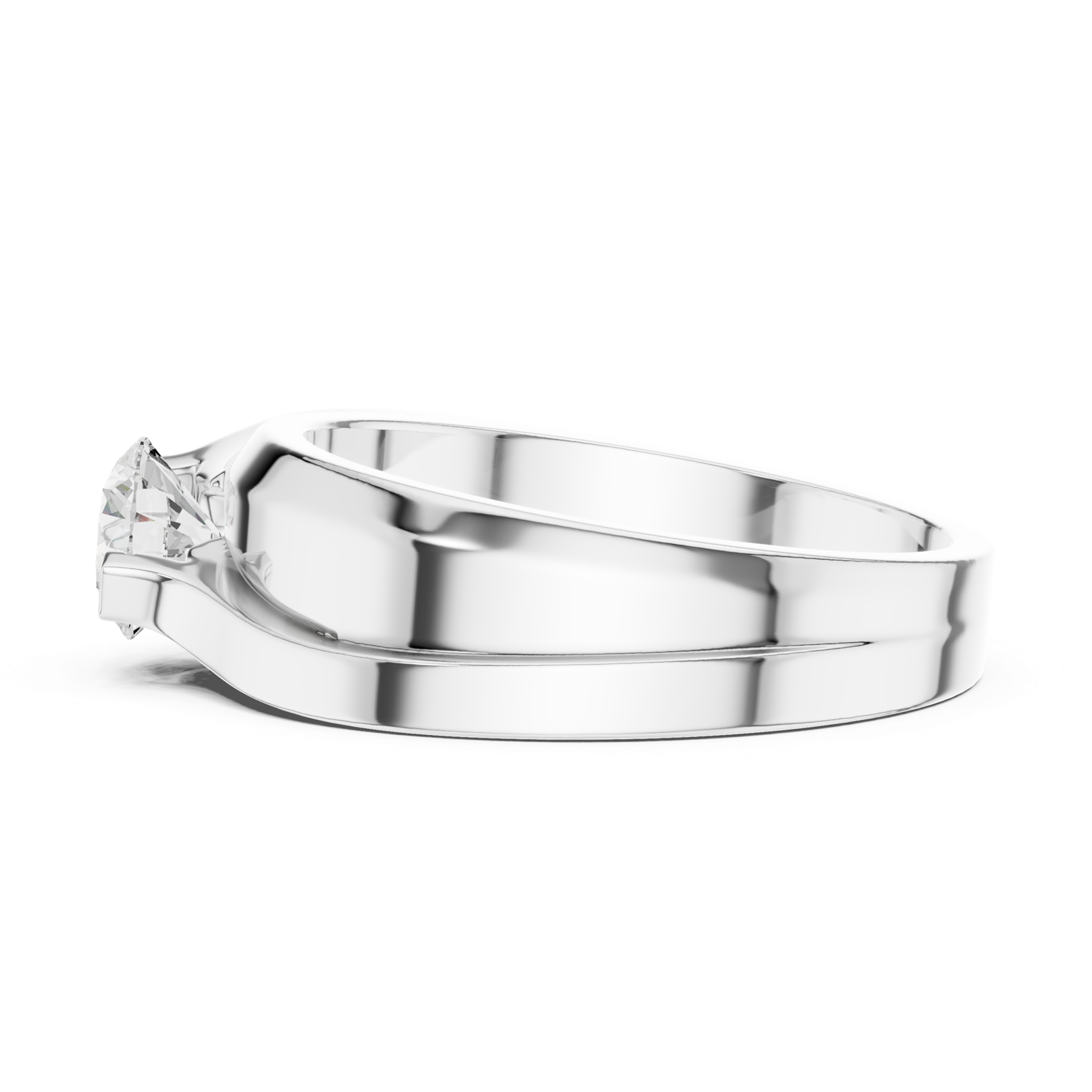 Gold Men's Ring GGR-0030, White Gold, view 3