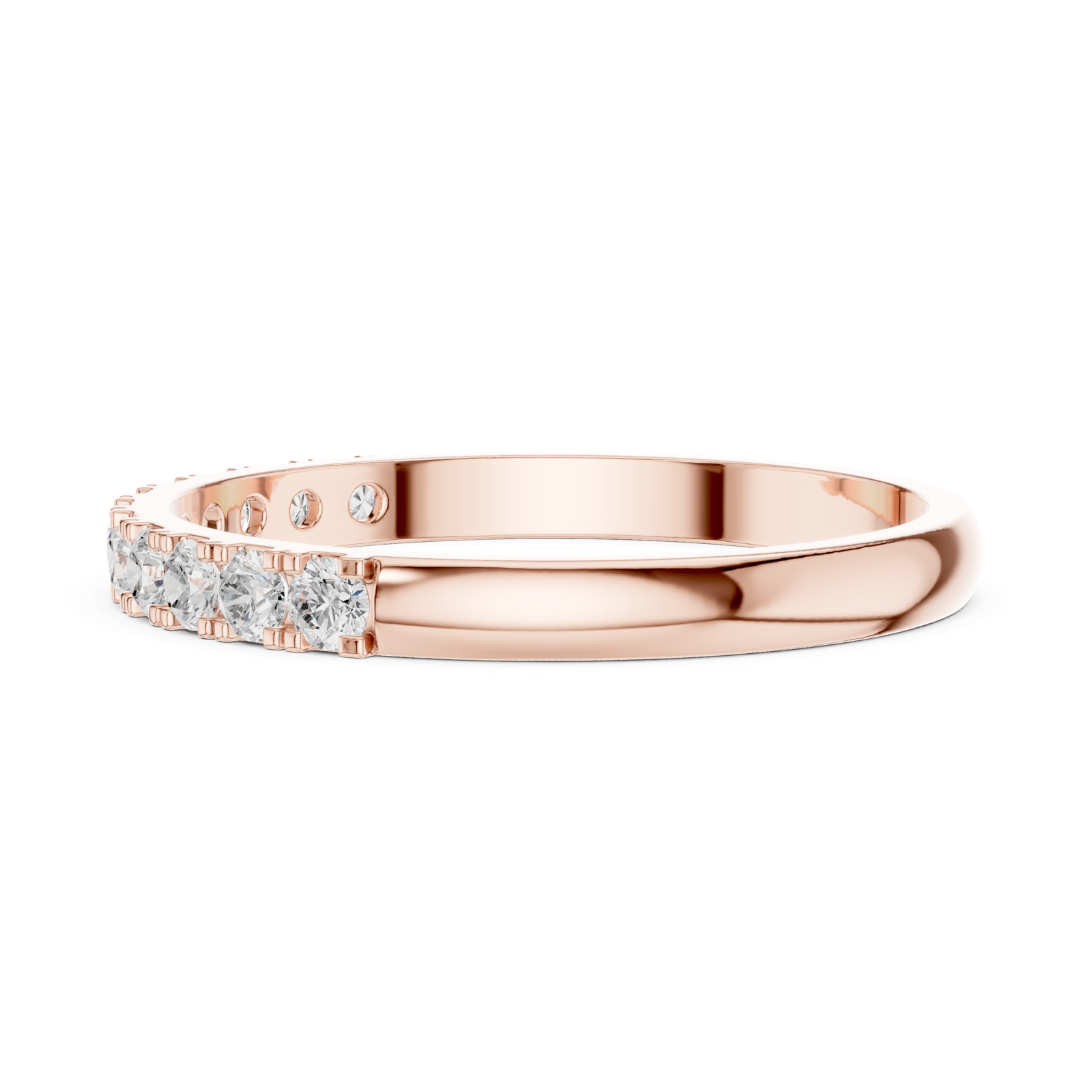 Gold Ring HLR-86, Rose Gold, view 3