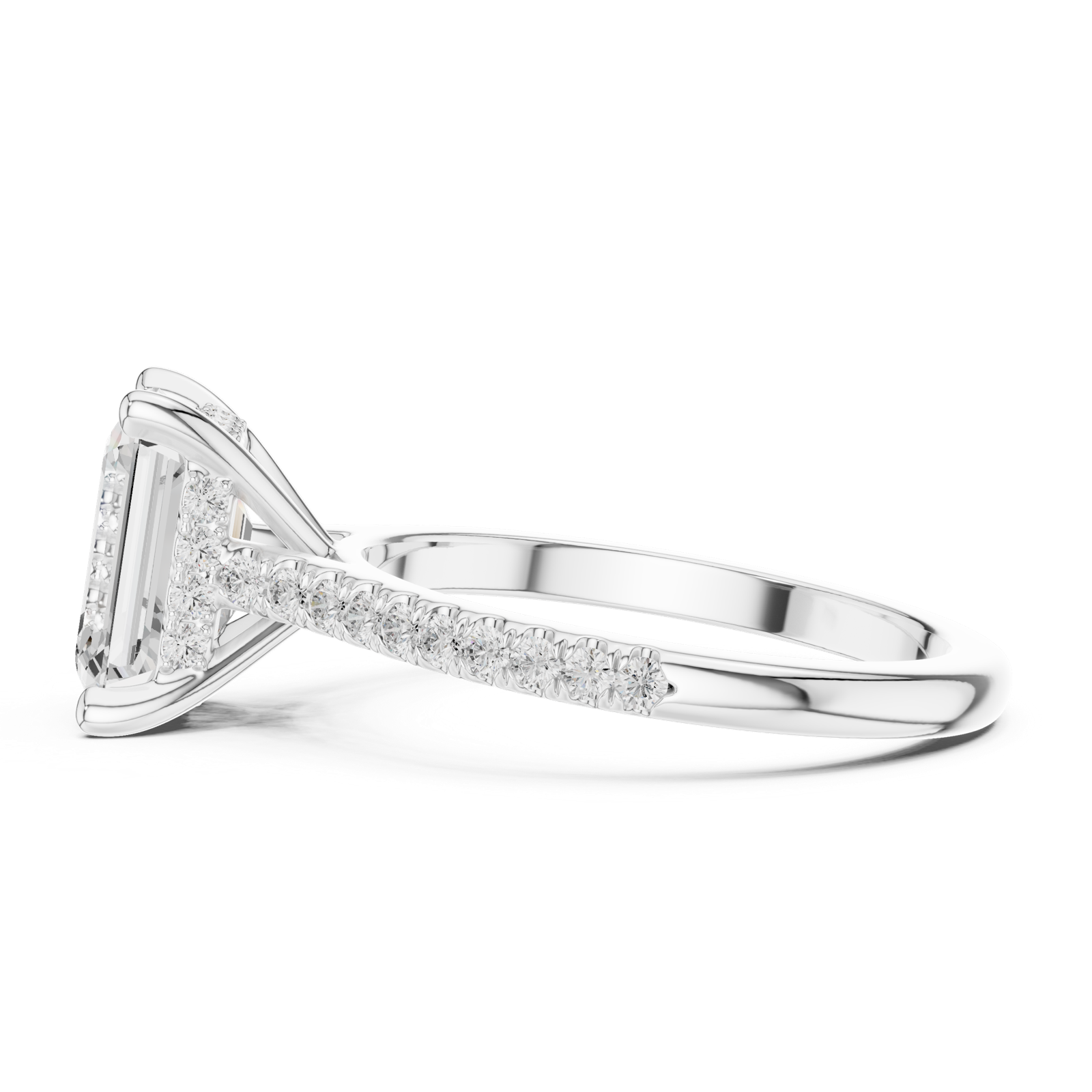 Gold Ring DDLR-1000, White Gold, view 3