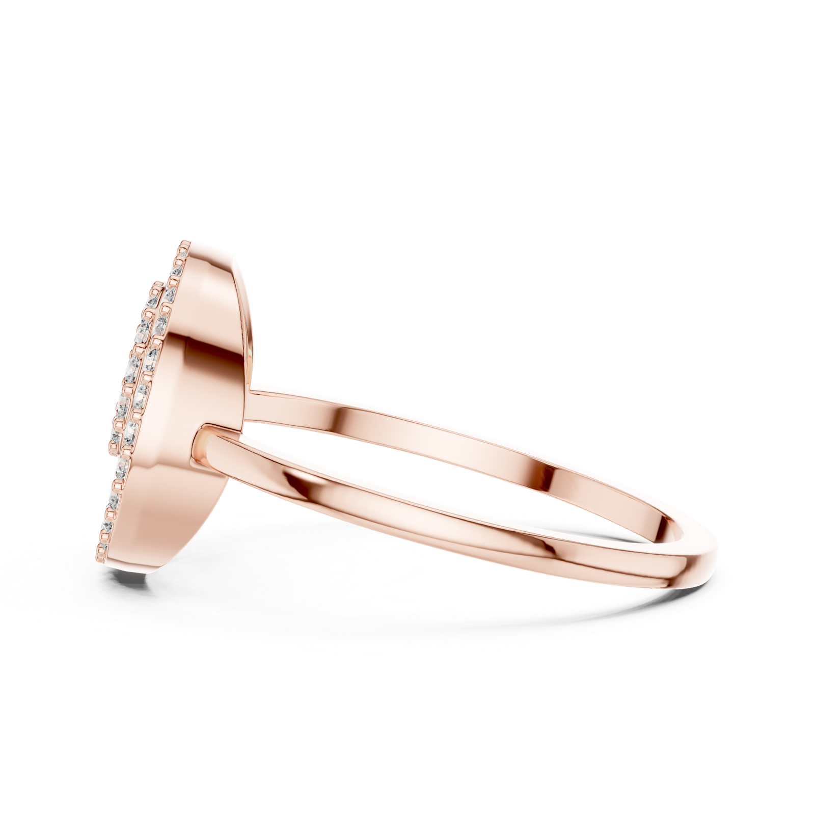 Gold Ring DR-6318, Rose Gold, view 3