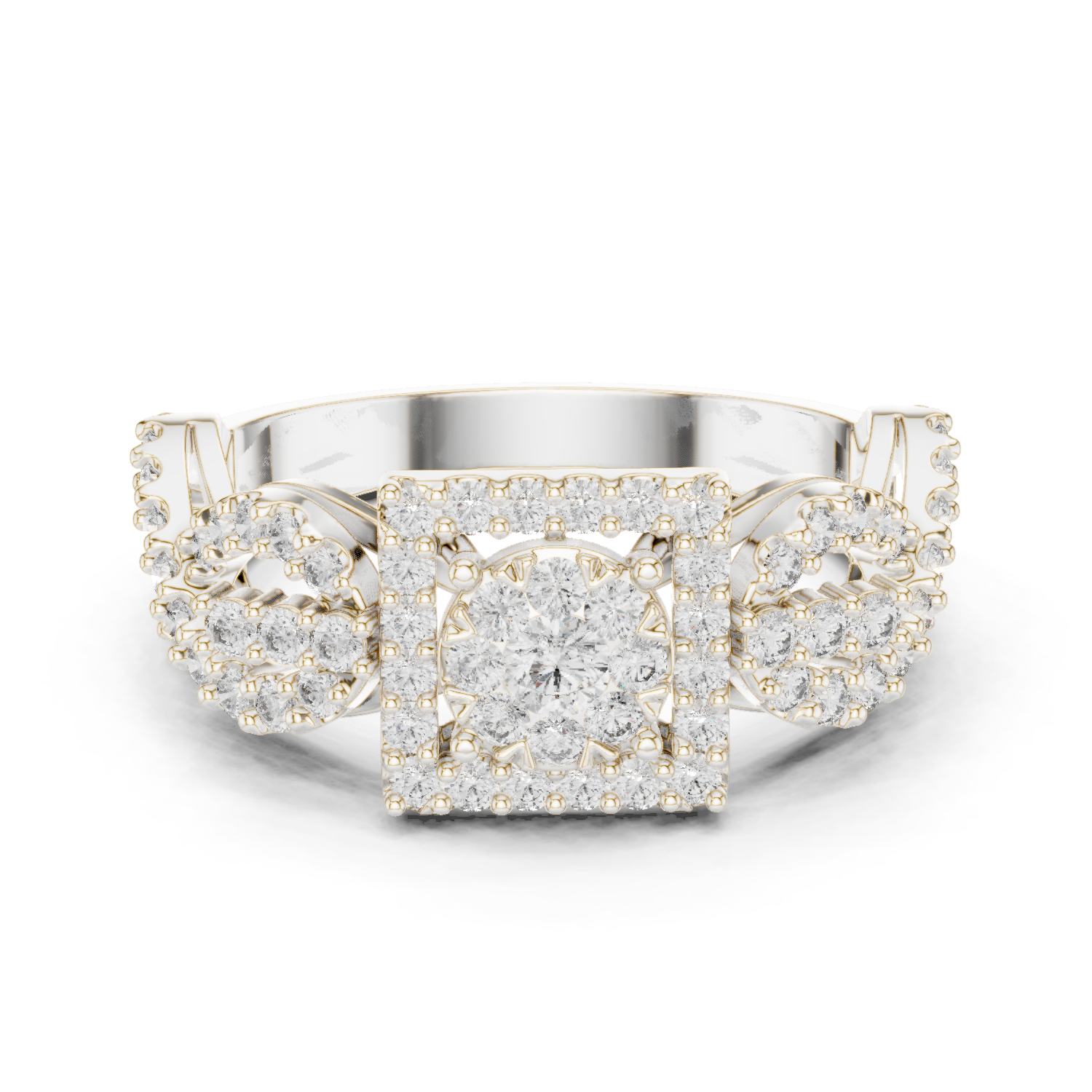 Gold Ring 19-120007L, White Gold
