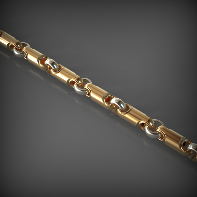 14K Solid Gold Men's Chain Necklace, Yellow Gold