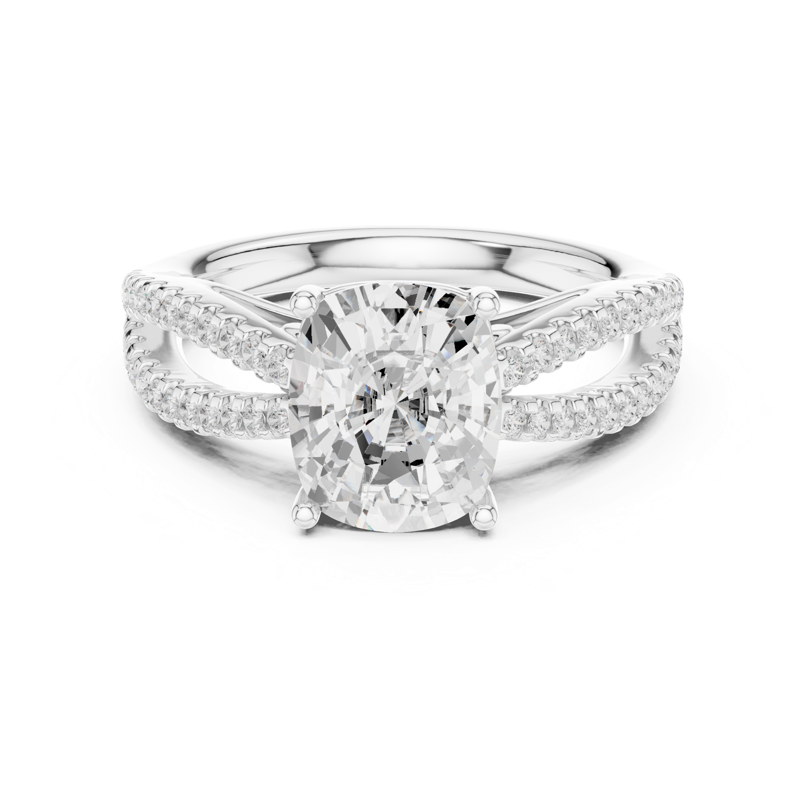 Gold Ring DDLR-734, White Gold, view 4