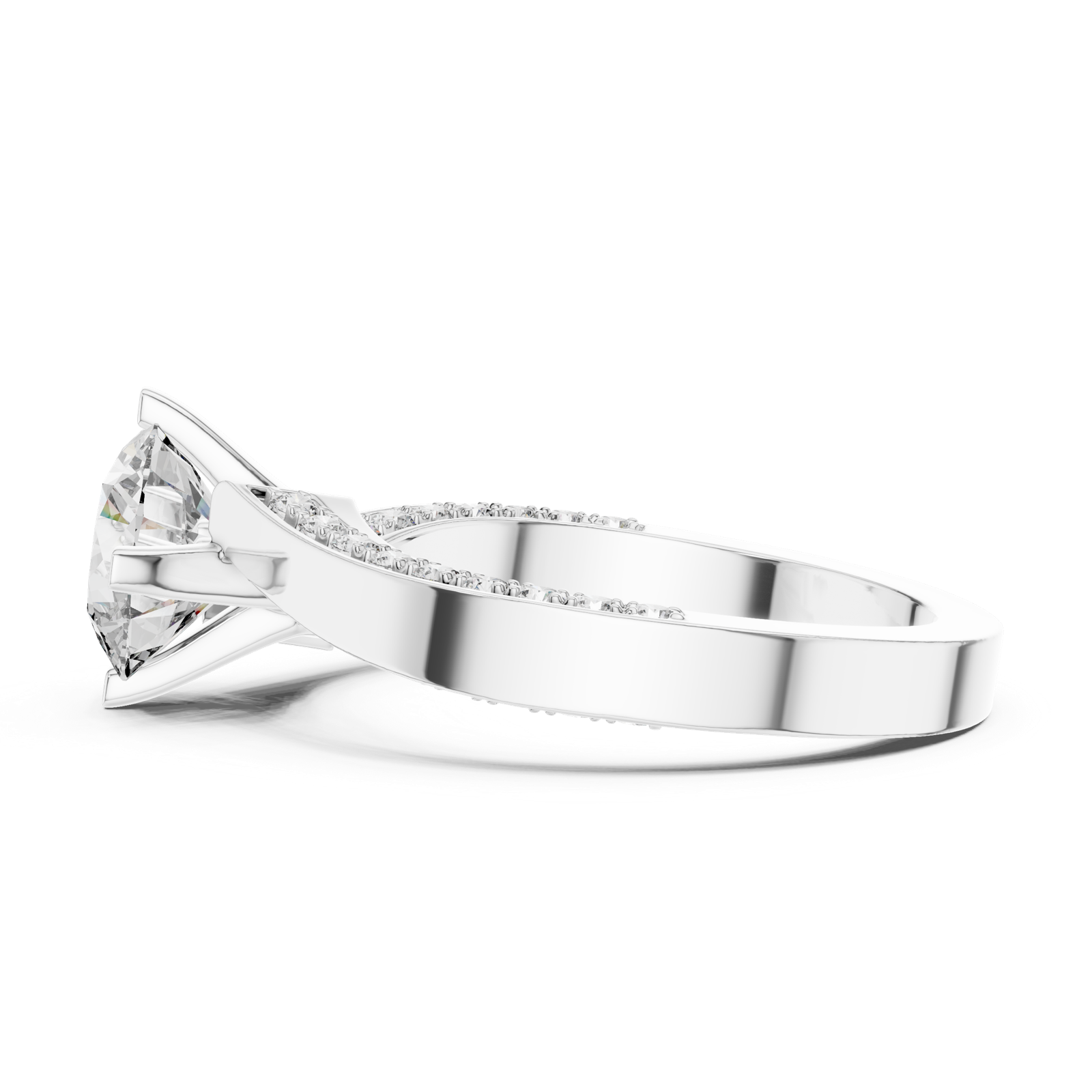 Gold Ring L03-1184, White Gold, view 3