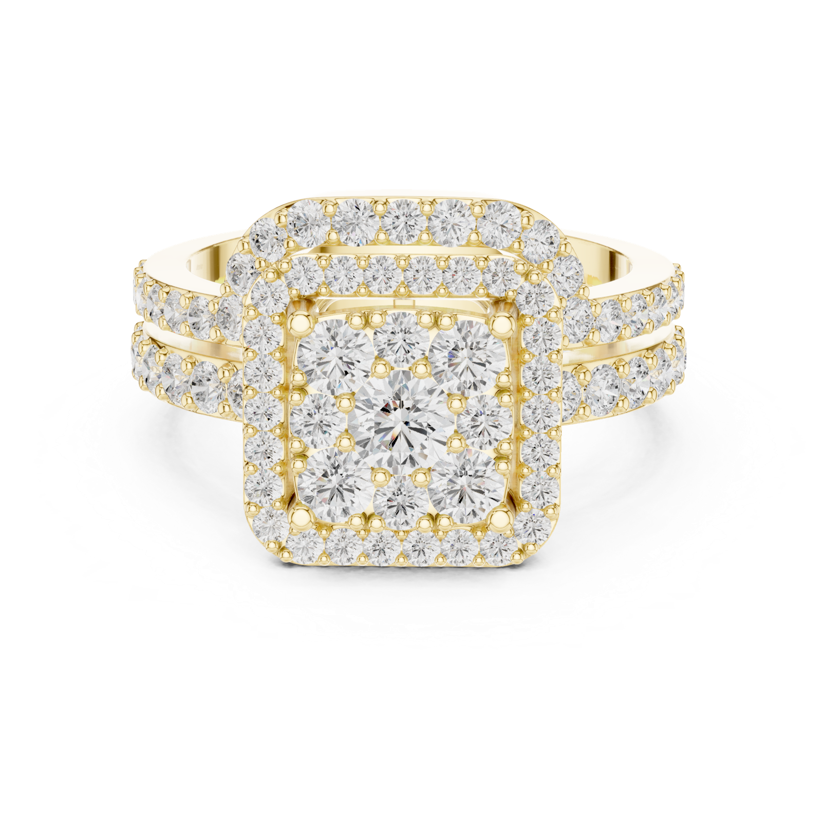 Gold Ring DDLR-583, Yellow Gold, view 4