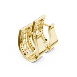 Gold Earrings 9-10001E, Yellow Gold, view 2