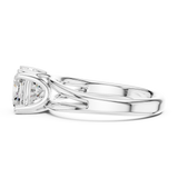 Gold Jewelry L36-7, Cushion center stone, White Gold, view 3