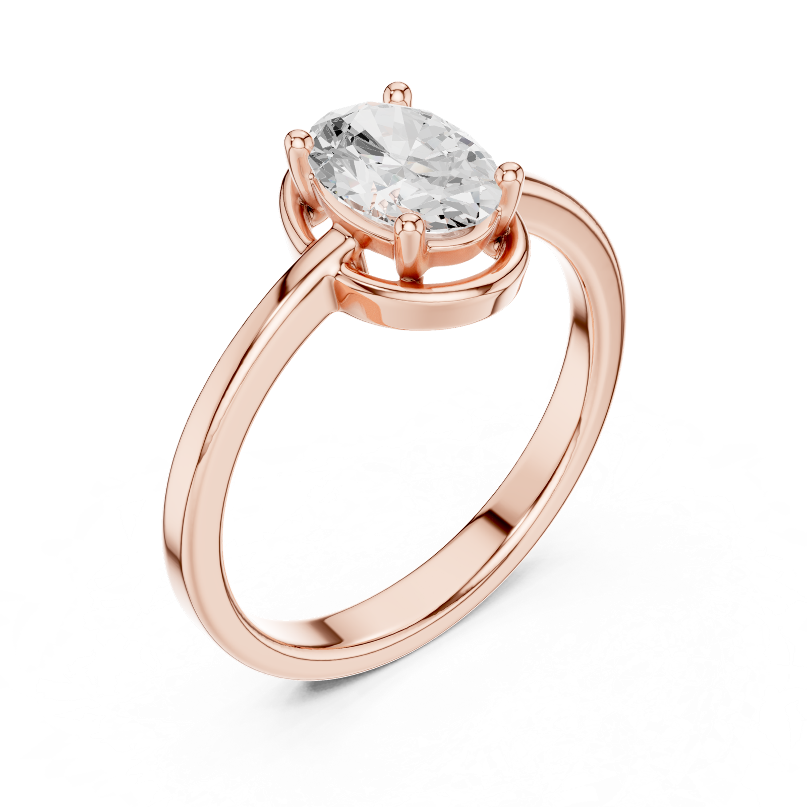 Gold Ring DDLR-508, Rose Gold, view 2