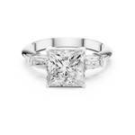 Gold Jewelry L35-67, Princess center stone, White Gold, view 4