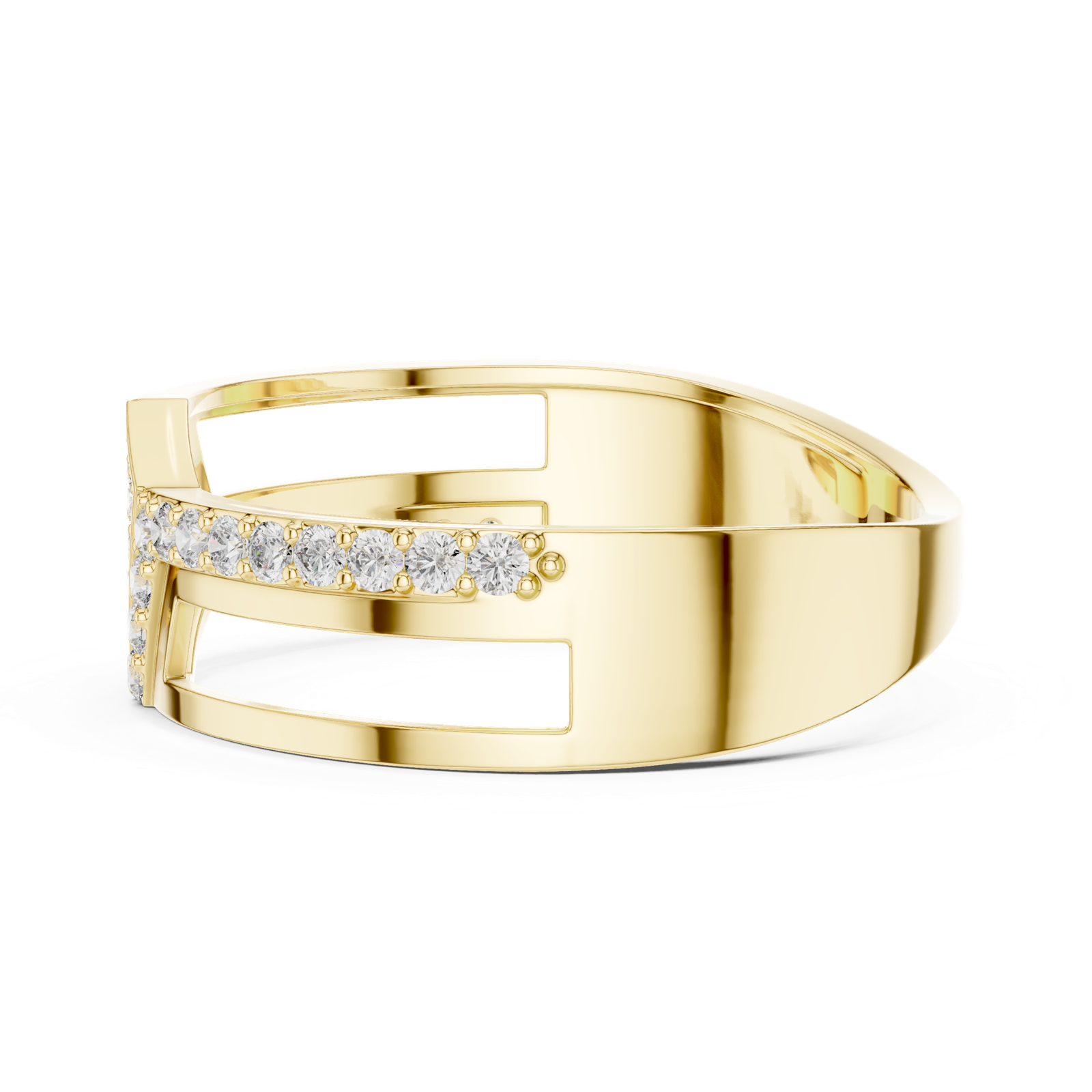 Gold Ring LR-01 (21), Yellow Gold, view 3