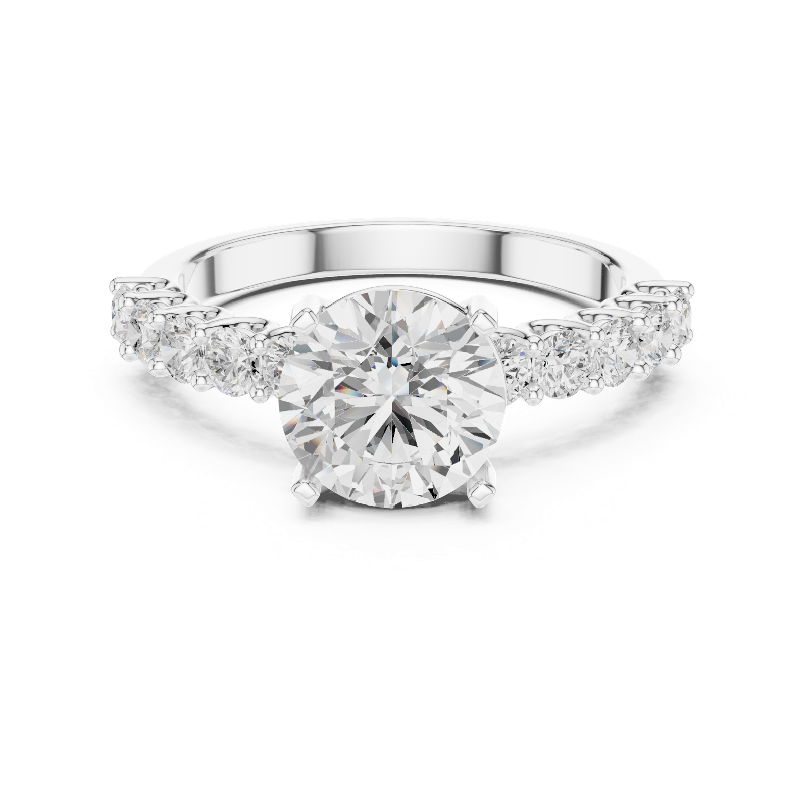 Gold Ring DDLR-819, White Gold, view 4