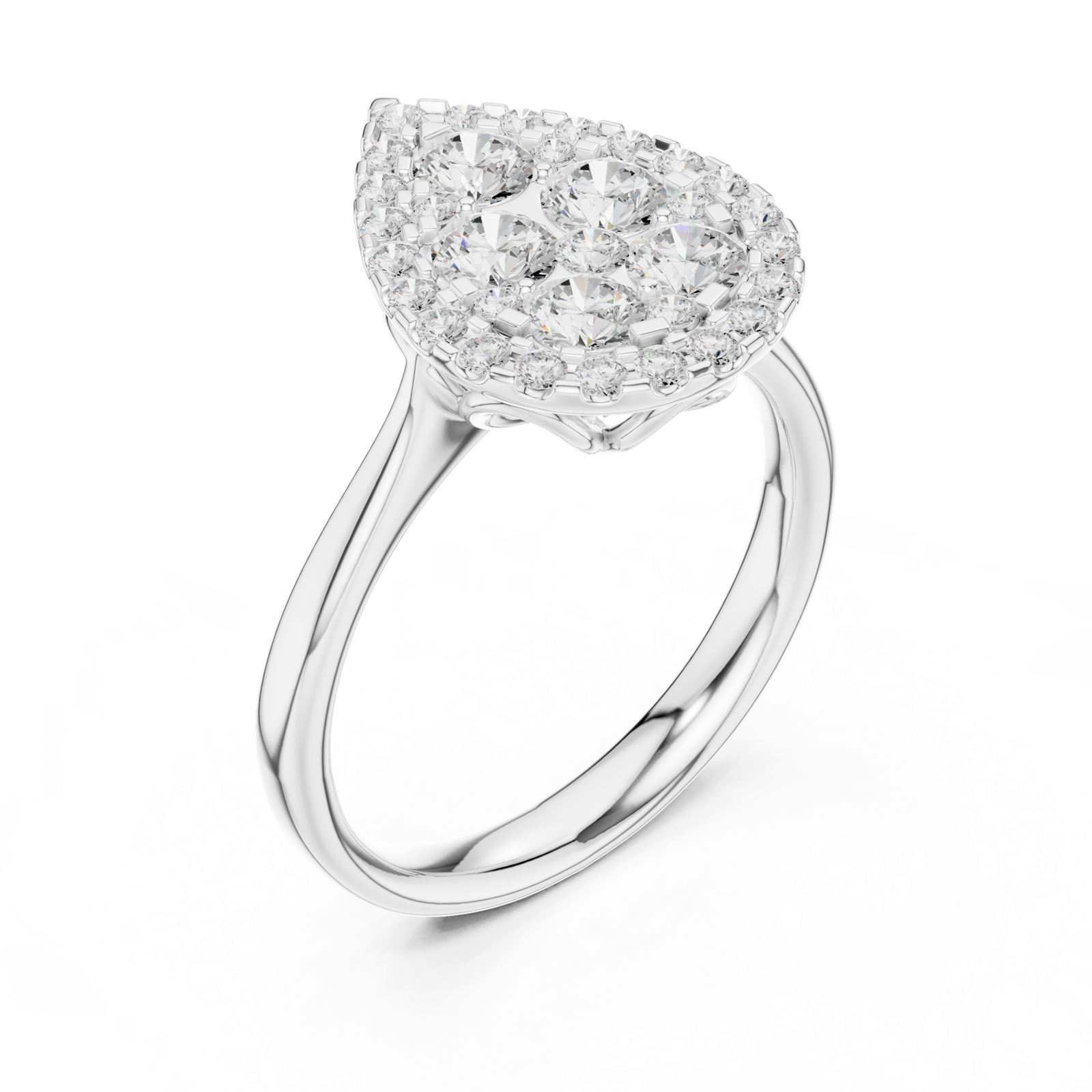 Gold Ring DDLR-785, White Gold, view 2